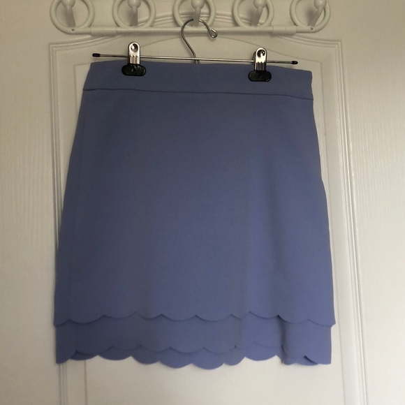LOFT: scalloped indigo dress skirt - Picture 2 of 2